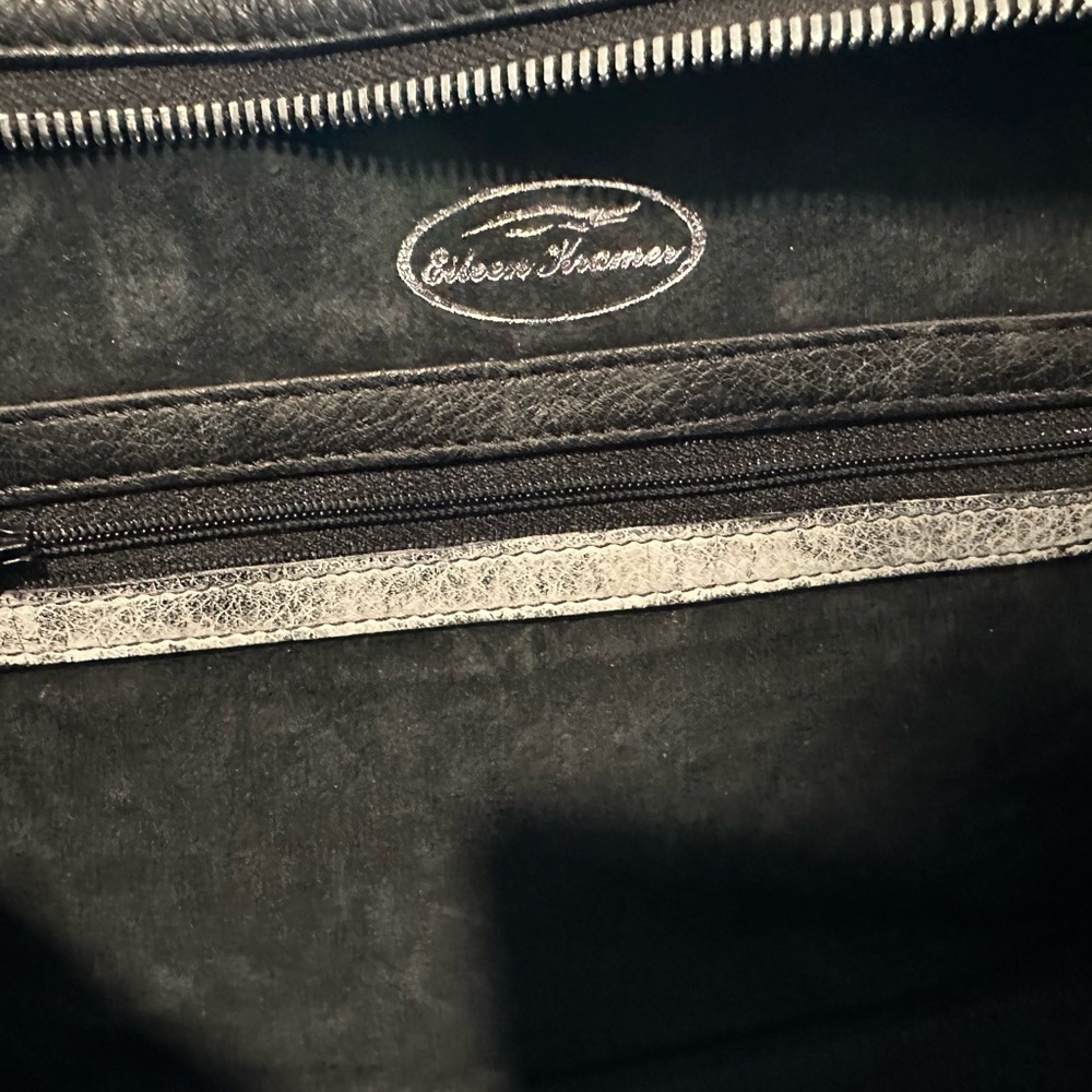 Eileen Kramer Leather And Python Handbag Purse, N… - image 7